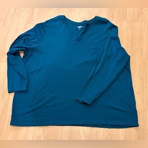 Lands' End Teal Long Sleeve Tee